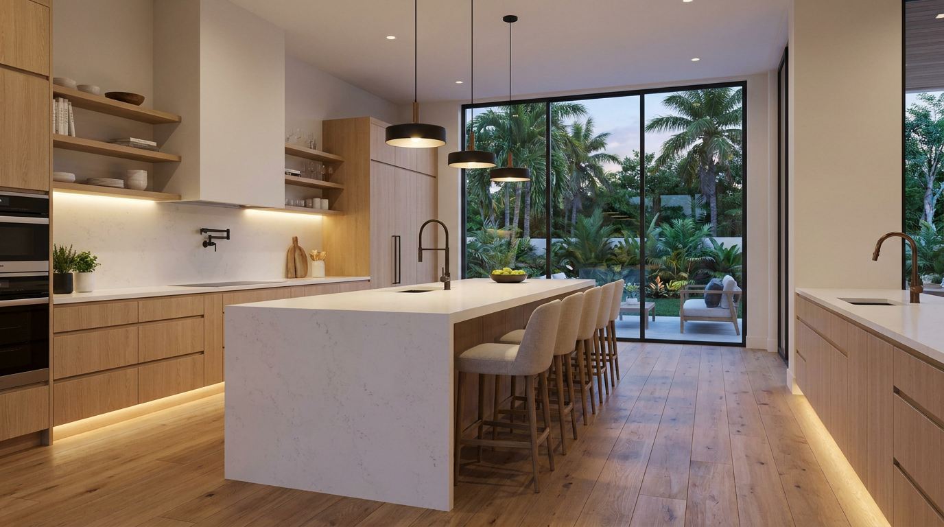 Gourmet kitchen concept — conceptual rendering
