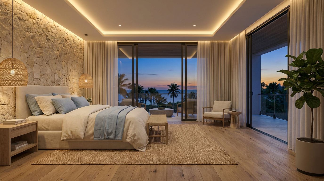 Primary suite concept — conceptual rendering